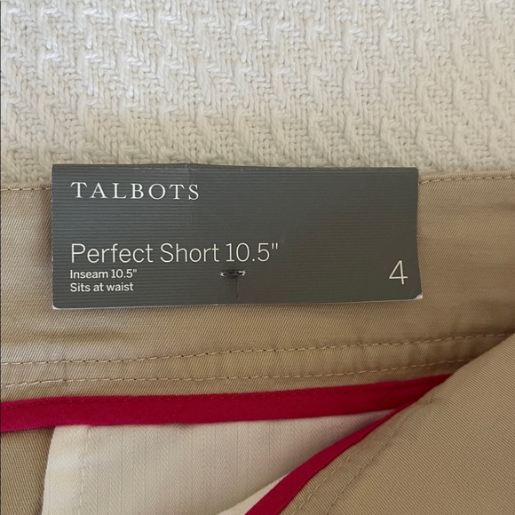 NWT Talbots sz 4 “Perfect Short 10.5” inseam khaki/tan - 4 pockets, too! - Picture 4 of 7